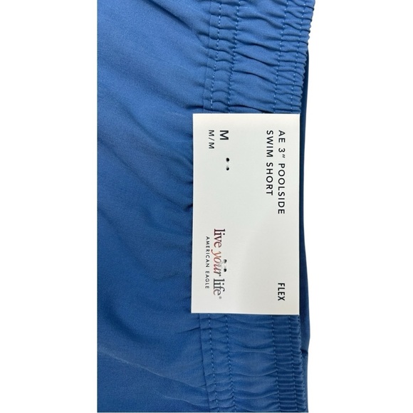 NWT American Eagle 3” Blue Pool Short Men’s Size Medium - Picture 6 of 8